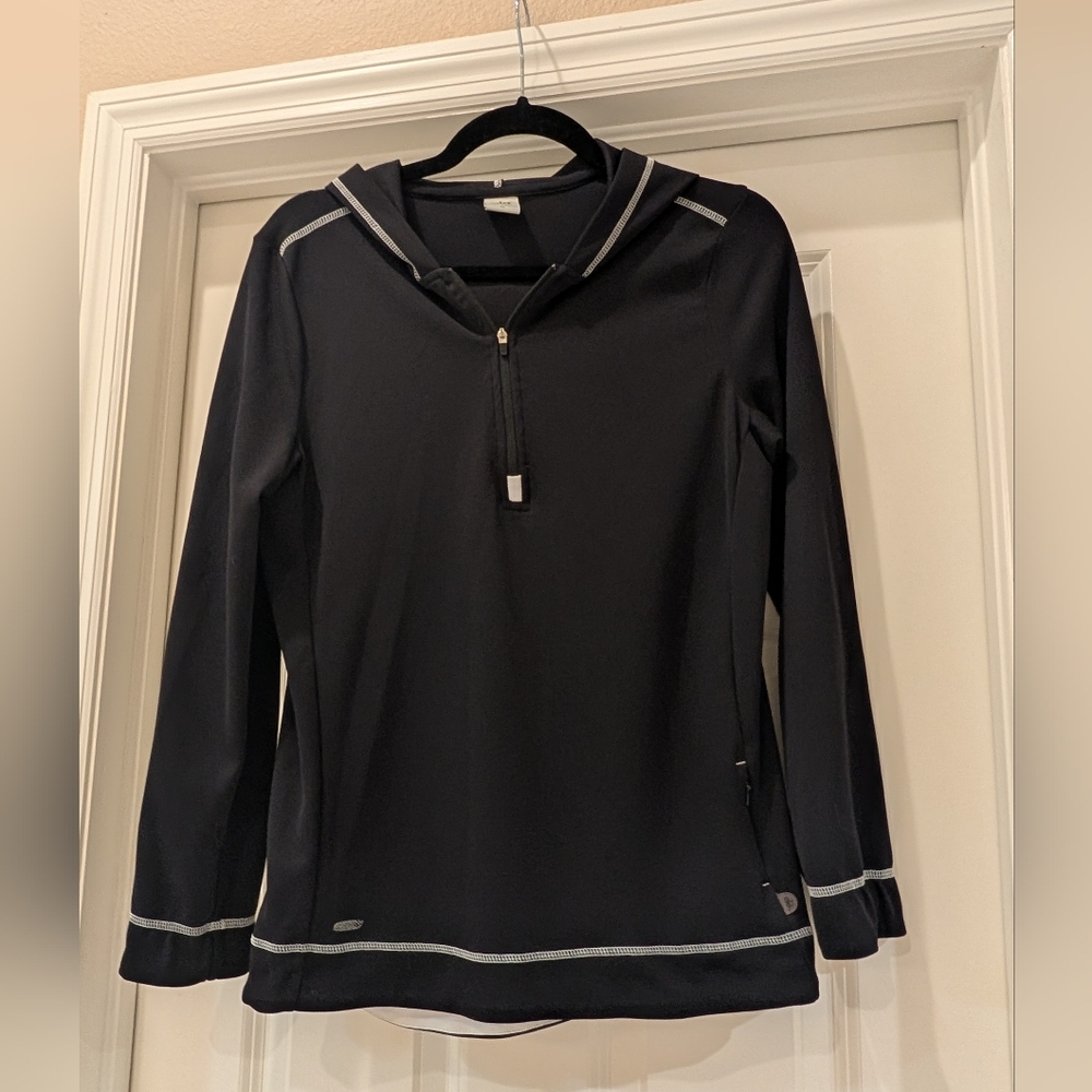 Alo Cool Fit Hooded Quarter Zip Size XL